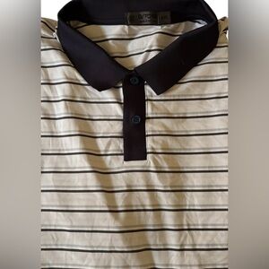 G/FORE MENS GOLF POLO size XXL 
White w Black  & Gray stripes